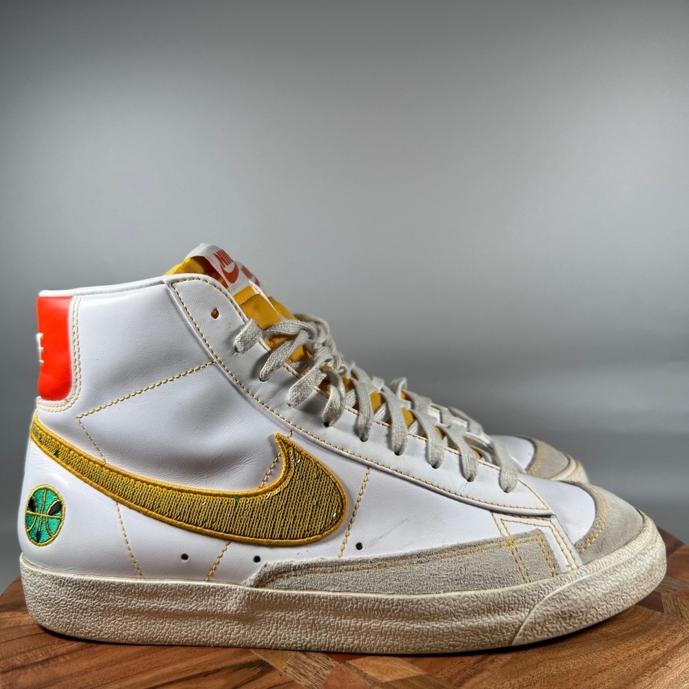 Nike Blazer Mid 77 Vintage Rayguns Mens White Gold‎ Green DD9239-100 Size 9.5